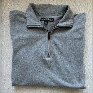 J Crew grey quarter zip